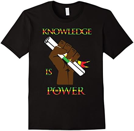 Mens Knowledge Is Power - Black Excellence Graduation Degreed Medium Black