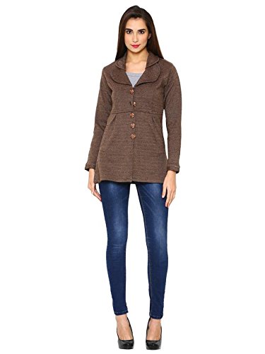 matelco women's buttoned collar coat/cardigan with pockets for winter