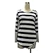 WILLTOO Women Stripes Stitching Long-Sleeved Shirt Tops Blouse (S, Gray)