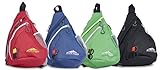 Sling Backpack by RiteTrak Sports - Best Lightweight Multi-Use Pack for Travel Hiking Biking or Fitness, One Strap Shoulder or Crossbody Bag - Choose Your Color