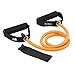 REEHUT Single Resistance Band Exercise Tube with Handle, Door Anchor and Manual, for Resistance Training, Physical Therapy, Home Workouts, Fitness, Pilates,Boxing Strength Training - Orange