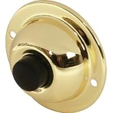 Door Bell Wired Chime Round Push Button 2-1/4", Brass Finish, #BC201
