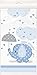 Blue Elephant Boy Baby Shower Plastic Tablecloth, 84" x 54" primary