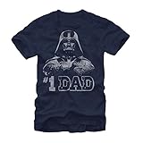 Star Wars #1 Dad Darth Vader Father's Day T-Shirt - Navy (Large)