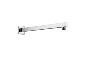 KES Rainfall Shower Arm 16-Inch Shower Arm Extension Extender with Flange Stainless Steel Chrome Finish, PSAN4-CH