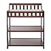 Dream On Me Ashton 2-in-1 Changing Table & Nightstand in Espresso – Solid New Zealand Pinewood, Safety Rails, Spacious Storage Shelves & Water-Resistant Changing Pad, Converts to Nightstand