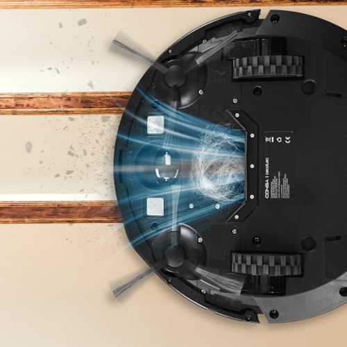 Robot Aspirapolvere e Lavapavimenti Conga M10 Advance. Aspirazione 3000 Pa, Autonomia 150 min, Navigazione Giroscopica, Sensori Anticaduta, 2 Spazzole Laterali, Controllo App