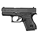 Traction Grip Overlays in Black for Glock G43 Pistols