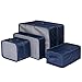 JJ POWER Travel Packing Cubes, Luggage Organizers with Shoe Bag (Navy Blue)