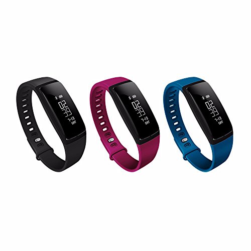 Istyle reg:V07 Smartband Blood Pressure Tracker Heart Rate Monitor Pedometer Bluetooth 4.0 Wristband Fitness Tracker Bracelet Watch For IOS Android (V07 smart watch Black)