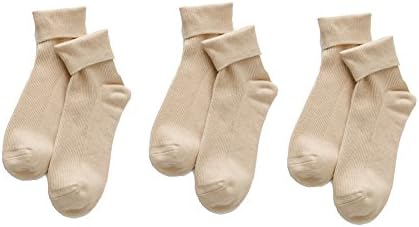 Trelemek Women's Cotton Free Size Pure Color Socks