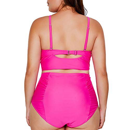 Women Swimsuits Plus Size,POTO Ladies Girls Bikini Sets Two Piece Print Tankini Tops and Panty Set Swimsuit Swimwear XL-5XL - Thumbnail 2