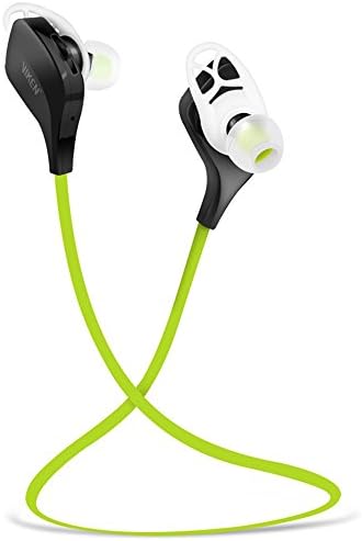 Viken Elantra Series Wireless Bluetooth Headphones Noise Cancelling Headphones w/ Microphone [ Sports / Running / Gym ] (Black and green)