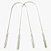 Tongue Cleaner Scraper, Medical Surgical Grade Stainless Steel Metal Tongue Sweeper Dentist Recommended Used for Bacteria Inhibiting and Eliminates Bad Breath for kids by MOTYYA (2pack)