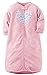 Carters One-piece Soft Fleece Sleepsuit or Sleep Sack, Pink Floral Heart, 0-9 Months