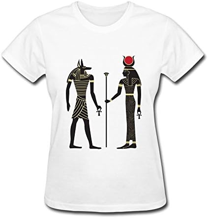 Van Women's Ancient Egyptian Pharaoh Pyramid Mummy Ra Anubis Tees XS White