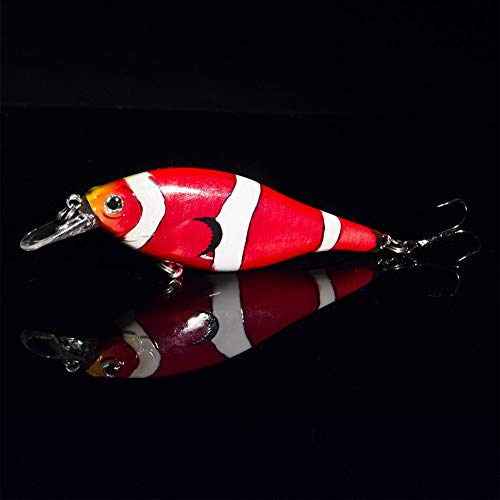 FOVONON Crankbaits Set Lure Fishing Hard Baits Swimbaits Boat Ocean Topwater Lures Kit Fishing Tackle Minnow Vib Set for Trout Bass Perch Fishing Lures with Box (F130)