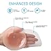 Nanooer Silicone Reusable Breast Lift Nipple Cover Pasties for Women, Nippleless Covers Best Diameter 4inch (Petal&Round)