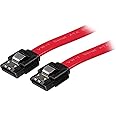StarTech.com 8in Latching SATA to SATA Cable - F/F - SATA cable - Serial ATA 150/300/600 - SATA (R) to SATA (R) - 7.9 in - latched - red - LSATA8