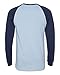 Canvas Men's Hawthorne Baseball long Sleeve T-Shirt - LIGHT BLUE/NAVY - X-Large