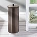 mDesign Modern Plastic Bathroom Storage and Cleaning Accessory Set - Includes Toilet Plunger, Bowl Brush, 3-Roll Toilet Paper Canister with Lid, Wastebasket Trash Can/Garbage Bin - 4 Pieces - Bronze