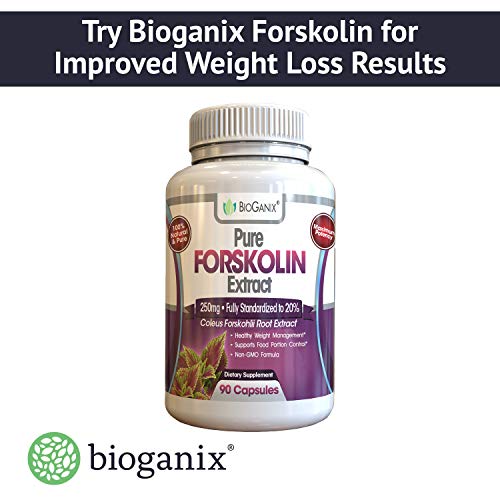 BioGanix Weight Loss and Metabolism Booster Supplement with Pure Forskolin Extract for Men and Women, 250 mg, 90 Capsules - Thumbnail 5