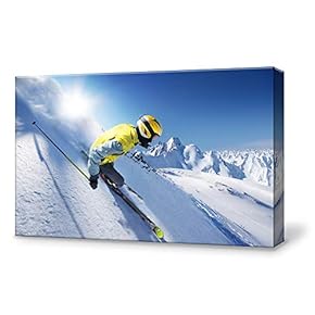 Canvas Wall Art for Living Room,Bedroom Home Artwork Paintings Snowboarding Ready to Hang - 12x18 inches