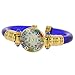 Glass Of Venice Murano Glass Millefiori Bangle Watch - Blue Gold Multicolor