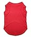Petitebella Puppy Clothes Dog Dress Plain Red Sleeveless Cotton Tee T Shirt (Medium)