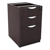 Alera Valencia Box/Box/File Full Pedestal, 15 5/8w x 20 1/2d x 28 1/2h, Espresso VA532822ES