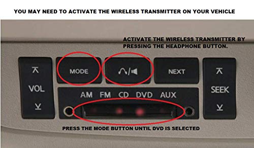 Wireless Headphones for the Infiniti QX DVD Player System - 2 Programmed IR Headsets