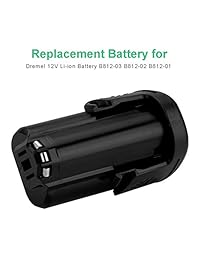 Shentec   Batería de repuesto para Dremel B812 02 (3,0 Ah, 12 V)