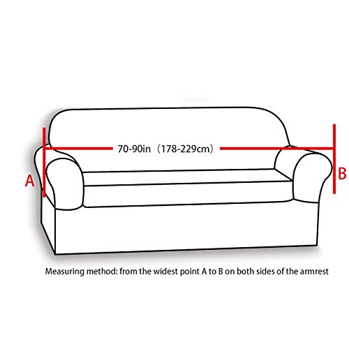 TASTELIFE Sofa Slipcovers Couch Cover 1-Piece Stretch Jacquard 3 Cushions Shield 3 Seat Slipcovers for Sofas Furniture Protector Coffee Sofa Size