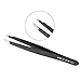 Mikobox Professional 4 Piece Stainless Steel Eyebrow Tweezers and Splinter Ingrown Hair Removal Tip Set MB-16