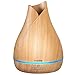 VicTsing 500ml Aromatherapy Essential Oil Diffuser, Ultrasonic Aroma Cool Mist Humidifier with Reduce Noise Design, 7 Colors LED Lights and Waterless Auto Shut-off for Home Office Bedroom -Wood Grain