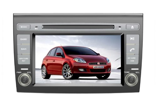 Crusade Car DVD Player for Fiat Bravo 2007- Support 3g,1080p,iphone 6s/5s,external Mic,usb/sd/gps/fm/am Radio 7 Inch Hd Touch Screen Stereo Navigation System+ Reverse Car Rear Camara + Free Map