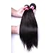 DFX Hair 8~30 inches Silky Straight Human Hair Bundles Virgin Brazilian Hair 8A Natural Black Color Weaving Pack of Three 100g/bundle (18 20 22)