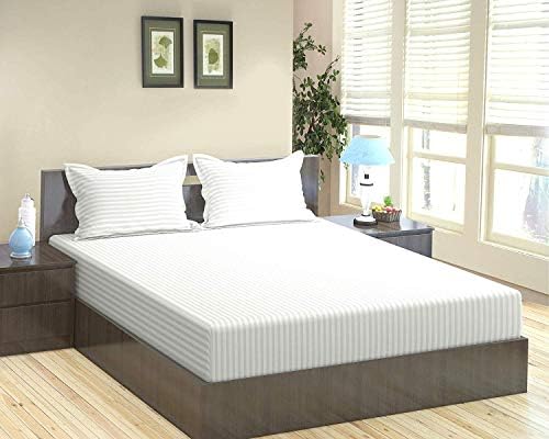Trance Home Linen 100% Cotton 400 TC Bedsheet/Bedspread with 2 Pillow Covers (Queen)