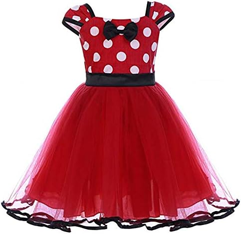 Minnie Mouse Dress Girls' Polka Dots Princess Party Cosplay Pageant Fancy Costume Tutu Dress up