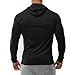 Chns Men's Gym Workout Bodybuilding Long Sleeve Casual Hoodie Sweatshirts Live Fit Letter Printed Training Sports Pullover Black-L