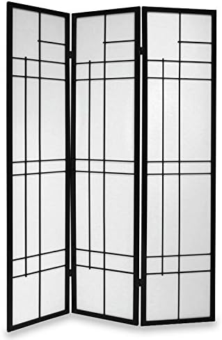TREND ROOM DIVIDER SCREEN - BLACK - 3 PANEL DOUBLE SIDED FOLDABLE PRIVACY SCREEN - THESE ARE HIGH QUALITY DRESSING SCREENS / PARTITIONS FROM ROOM DIVIDERS UK