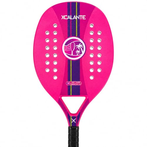 Raquete Para Beach Tennis Profissional Em Fibra Carbono Com Capa Protetora