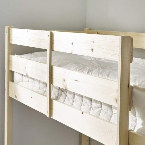 STRICTLY BEDS&BUNKS Icarus High Sleeper Loft Bunk Bed including Sprung Mattress (20 cm), 3ft Single, Natural - Image 4