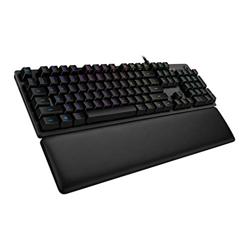 Logitech-G513-Teclado-Gaming-Mecanico-con-Reposamanos-RGB-Lightsync-Teclas-Retroiluminadas-Interruptores-GX-Blue-Aleacion-de-Aluminio-5052-Conexion-de-Paso-de-USB-Disposicion-QWERTY-Ingles