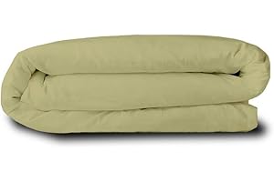 ARlinen Cotton Duvet Cover Queen 88X90 Size, Sage Solid Comforter Cover Bedding 1 Pieces Duvet Cover Solid Color and Ultra Soft with Zipper Closure, 4 Corner Ties, Simple Bedding Style,