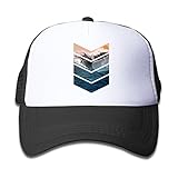 Boys Girls Sunrise Surfer Kids Trucker Hat Flatbrim Black It's for Toddler