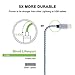 Airsspu Lightning Cable,3Pack 10FT Extra Long Nylon Braided iPhone charger USB Cord Charging Cable for iPhone 5/5S/5C/SE 6/6S 6 Plus/6S Plus 7/7 Plus, iPad mini/Air/Pro iPod touch/nano 7(Gray+White)