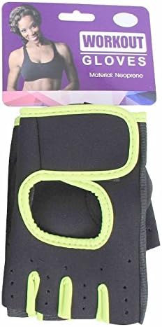 DINY Sport Women's Workout Gloves Sport Cycling Fitness GYM Exercise Half Finger Gloves (Green, Large)
