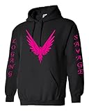 Davidmonik Logang Savage Hoodie Maverick Pink Design For Boys Girls and Adults Hooded Sweatshirt (M- Adult)