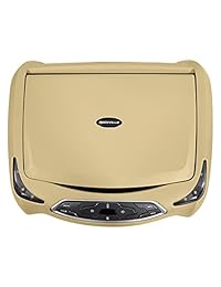 Rockville rvd14bgb Negro Gris Bronceado 14 "Flip Down - Monitor de automóvil w DVD HDMI juegos USB